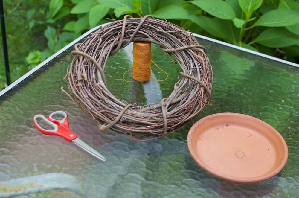 How To Make A DIY Rustic Hanging Bird Bath