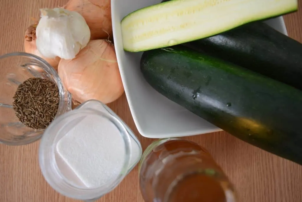 Savory zucchini relish ingredients