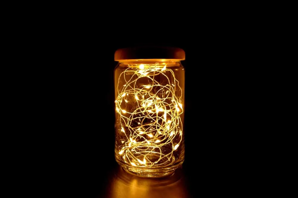 Glass jar luminary