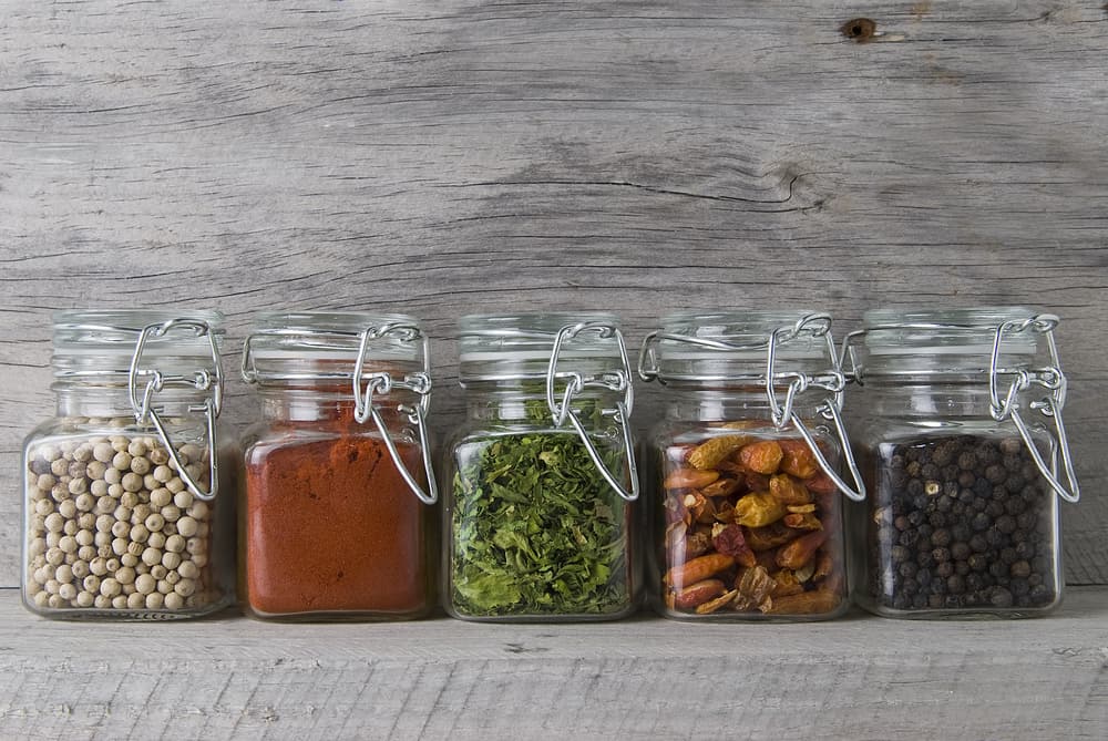 Spices in old jars