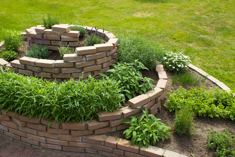 Brick herb spiral