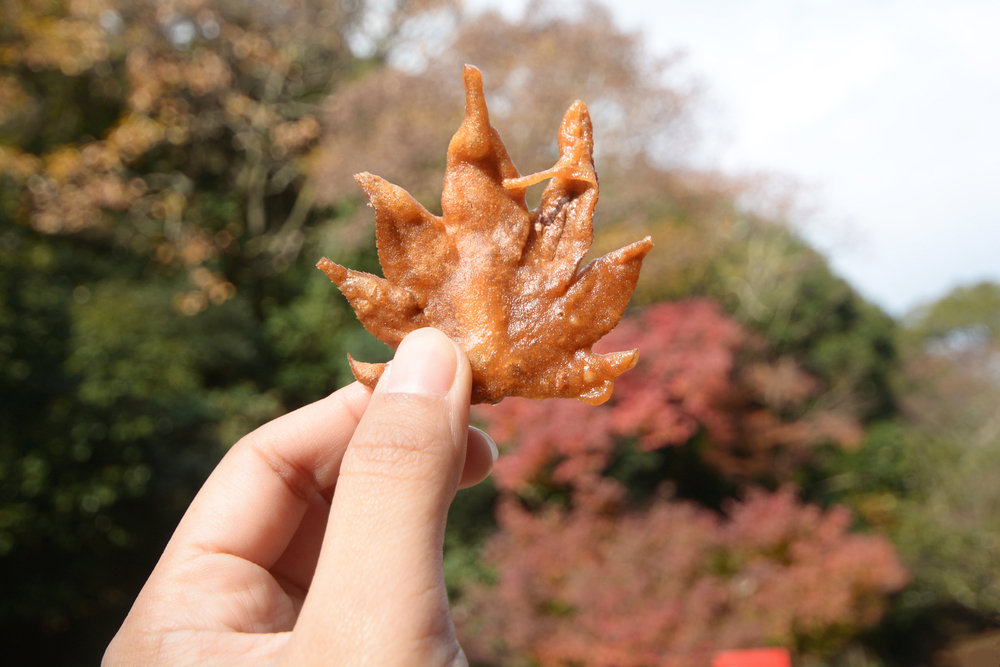 Fried maple leaf