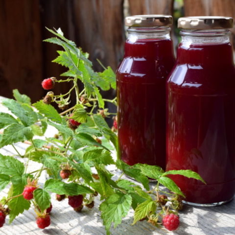 Simple Raspberry Syrup with Honey