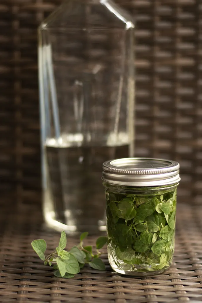 A tincture is made by soaking herbs in vodka.