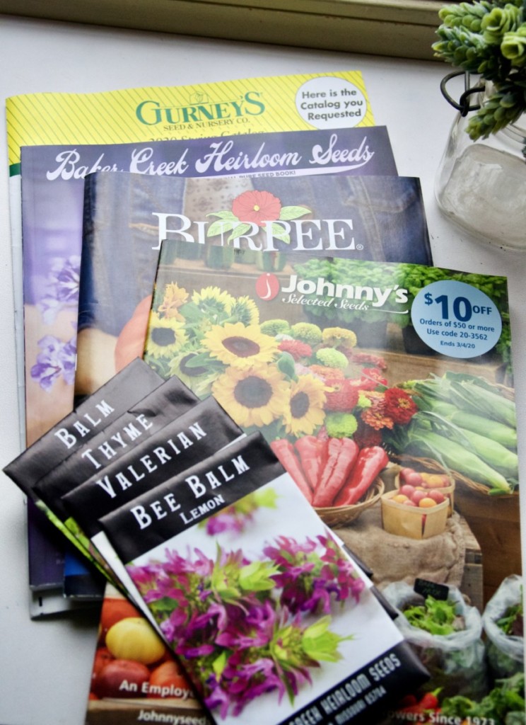 Seed packets and seed catalogs