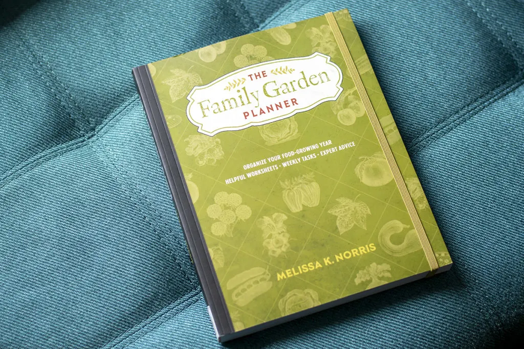 A photo of The Family Garden Planner book.