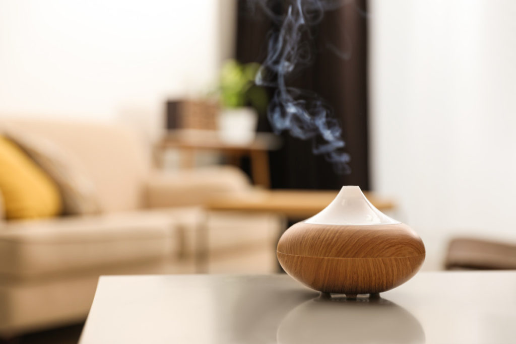 an essential oil diffuser on a table