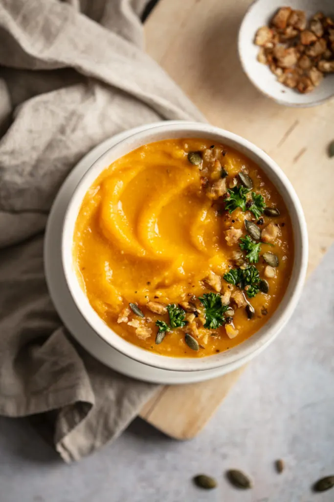 Roasted chestnut and pumpkin soup