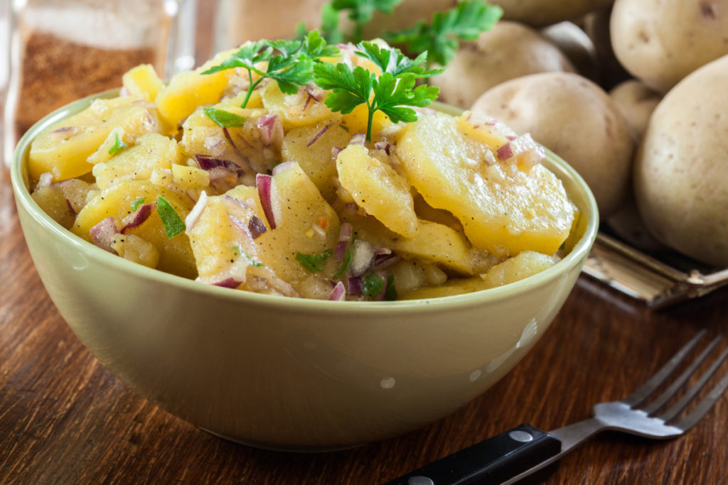 Potatoes with chopped parsley
