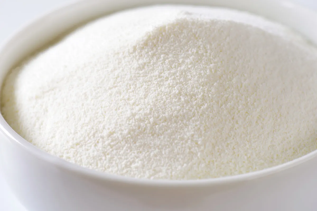 close up of powdered milk