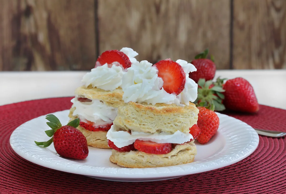Homemade strawberry shortcake