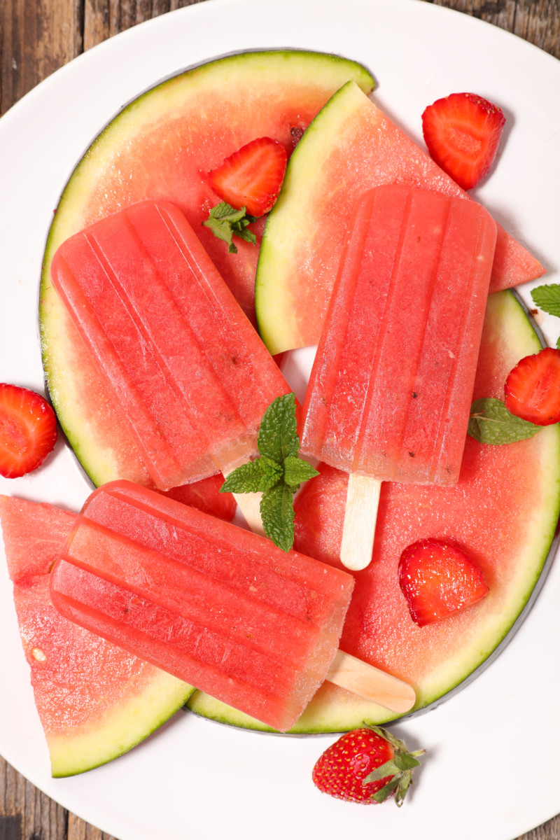 Watermelon popsicles
