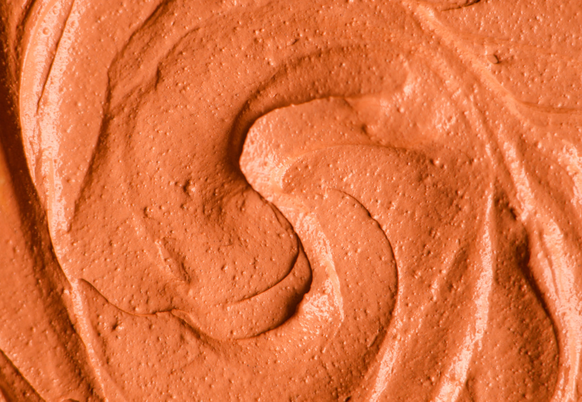 Close up of wet terracotta clay
