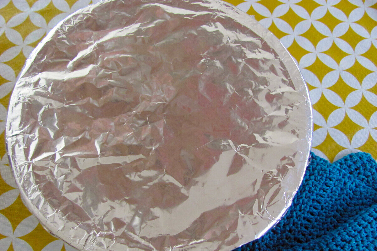 Tin foil covered bowl