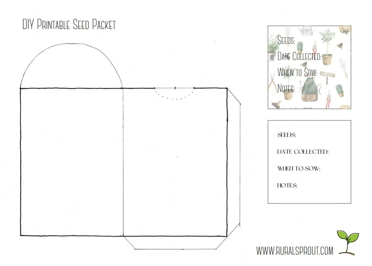 DIY Printable seed packet template