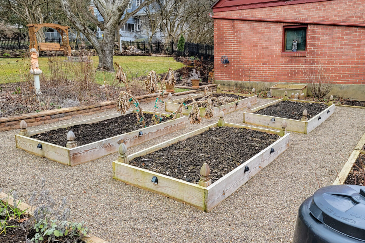 Raised bed garden at Cowdrick House in Bellefonte, PA