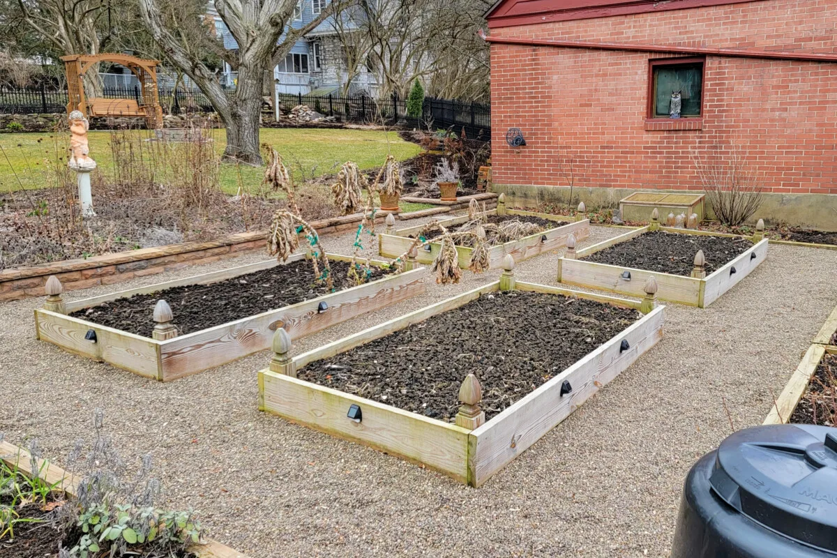 Raised bed garden at Cowdrick House in Bellefonte, PA