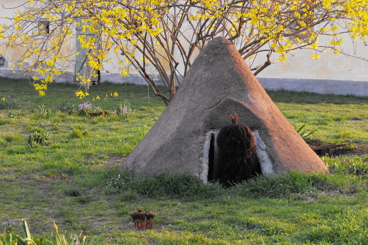 Cob covered dog house