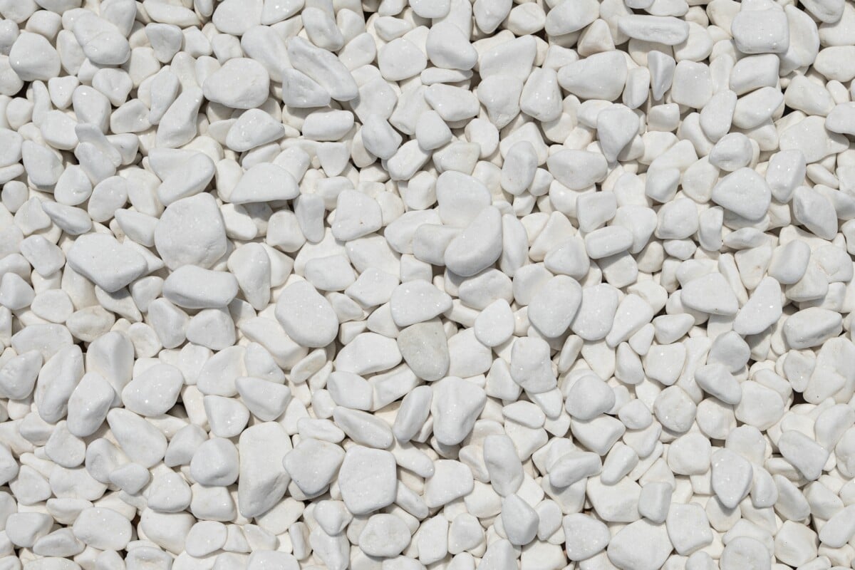 white marble chips