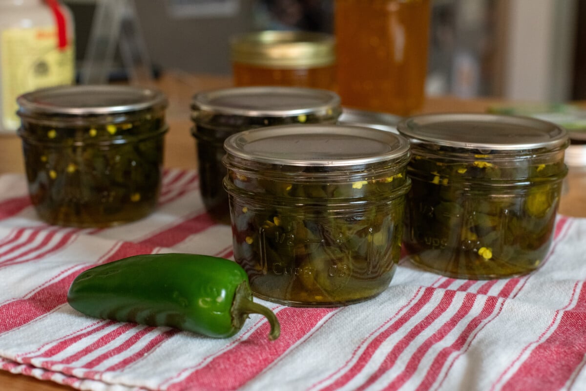 Jars of canned Cowboy Candy