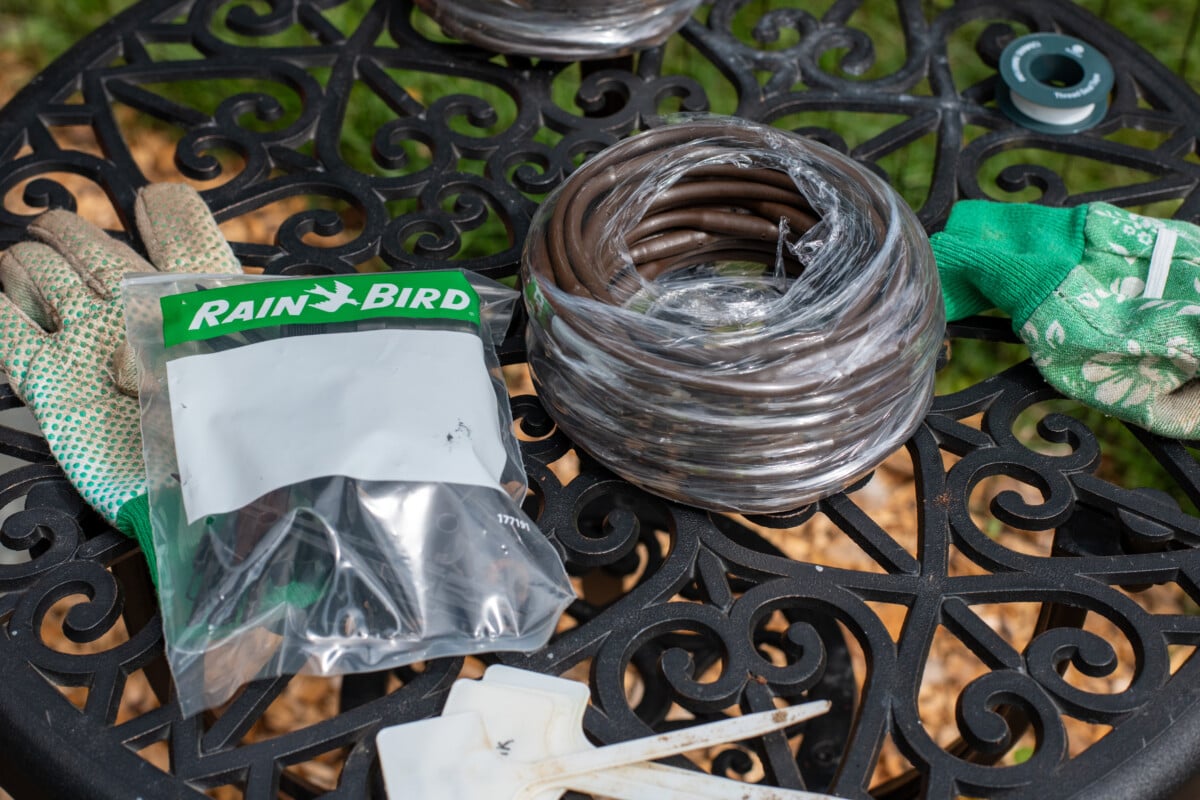 Raised bed irrigation kit.