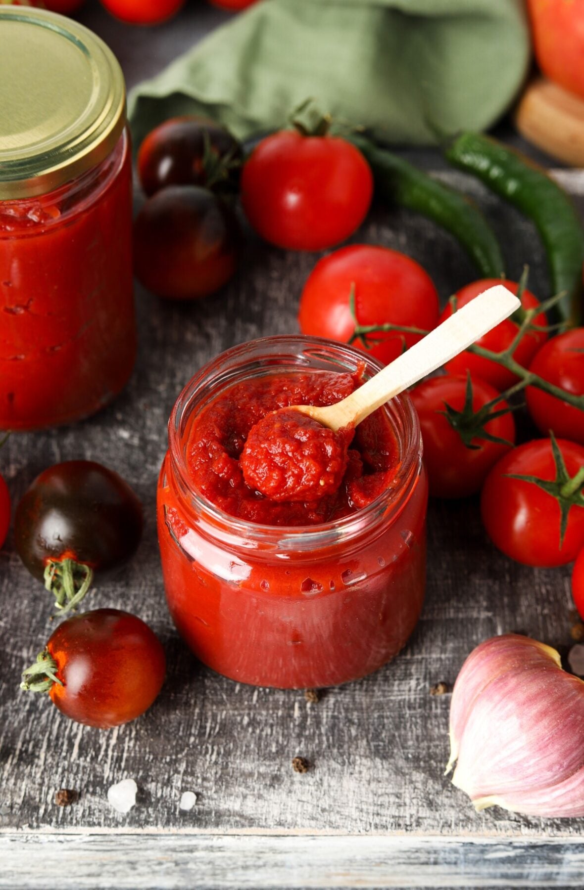 Homemade tomato paste