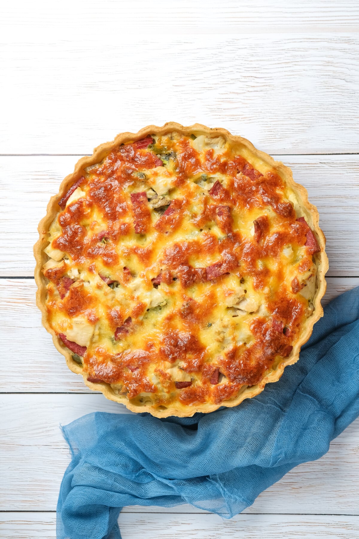 Green tomato quiche
