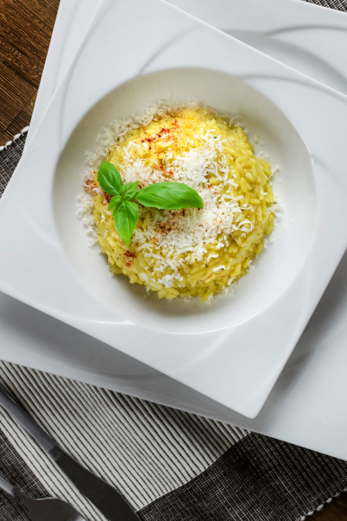 Green tomato risotto