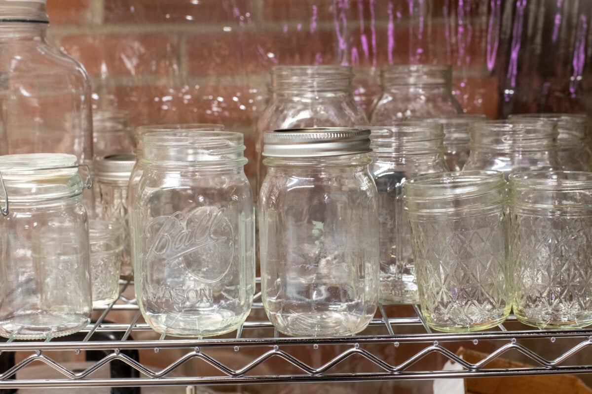 Empty mason jars