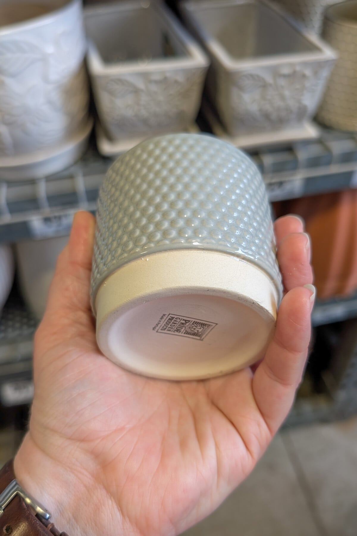 Planter with no drainage hole in bottom