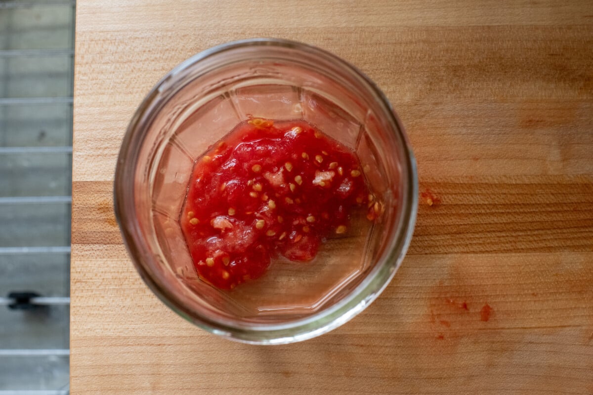 tomato paste in a jar