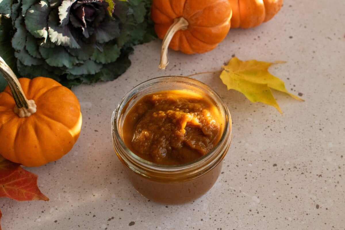 Jar of pumpkin butter
